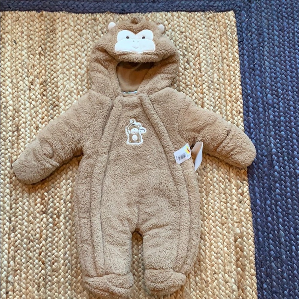 New boys or girls monkey bunting 0-3 months